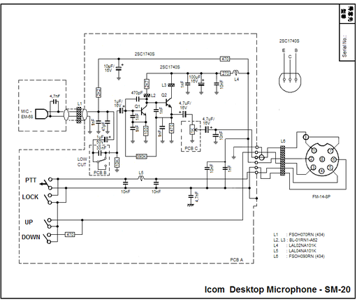 ICOM SM-20 schematic.PNG (42.5 KiB) 354049 keer bekeken ICOM SM-20 Schematic diagram